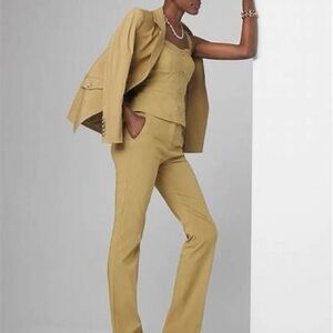 White House Black Market Antique Bronze Suite NWT Size 6 Jacket, Bustier, Pant